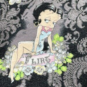 BETTY BOOP Women Pajama Bottoms Pant Sz M Black Nighttime Sleep Loungewear 21-14